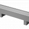 Coral convector heater for spaces with panoramic glazing, minimal height